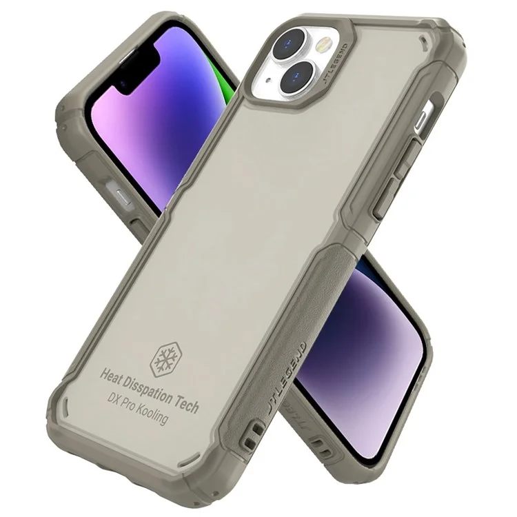 Tlegend dx Pro Kooling Magnetic Case Per Iphone 14 Plus Military Grade Telefono Custodia TPU+PC Anti-Fall Cover Support Dissipation di Calore - Cachi