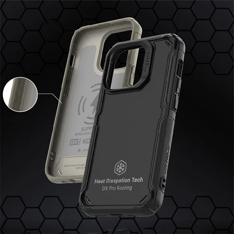 Tlegend dx Pro Kooling Magnetic Case Per Iphone 14 Plus Military Grade Telefono Custodia TPU+PC Anti-Fall Cover Support Dissipation di Calore - Cachi