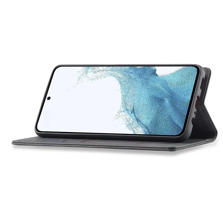 LC.IMEEKE per Cover Portafoglio in Pelle Scamosciata per Samsung Galaxy S25+ - Nero