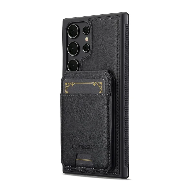 LC.IMEEKE L3 Per Samsung Galaxy S25 Ultra Custodia Magnetica Portacarte Staccabile Pelle + TPU Custodia Cellulare - Nero