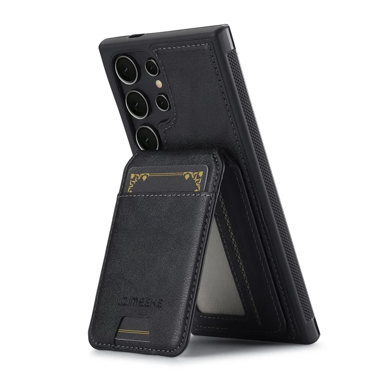 LC.IMEEKE L3 Per Samsung Galaxy S25 Ultra Custodia Magnetica Portacarte Staccabile Pelle + TPU Custodia Cellulare - Nero