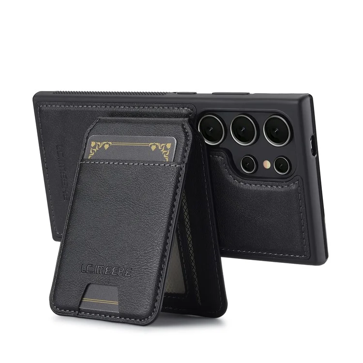 LC.IMEEKE L3 Per Samsung Galaxy S25 Ultra Custodia Magnetica Portacarte Staccabile Pelle + TPU Custodia Cellulare - Nero