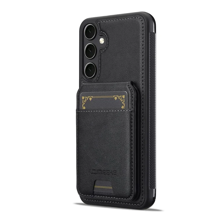 LC.IMEEKE L3 Per Samsung Galaxy S25+ Custodia Magnetica Portacarte Staccabile Pelle + TPU Cover Mobile - Nero