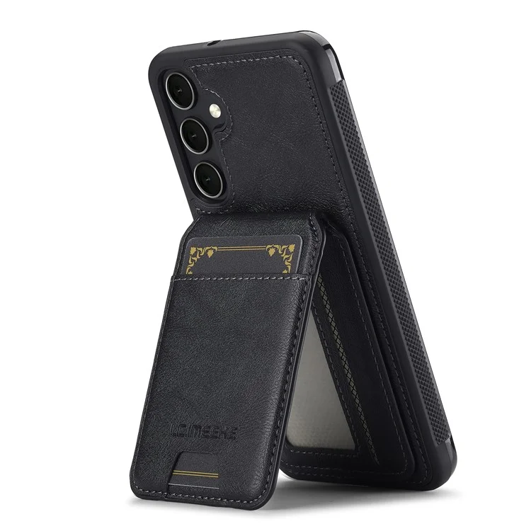 LC.IMEEKE L3 Per Samsung Galaxy S25+ Custodia Magnetica Portacarte Staccabile Pelle + TPU Cover Mobile - Nero