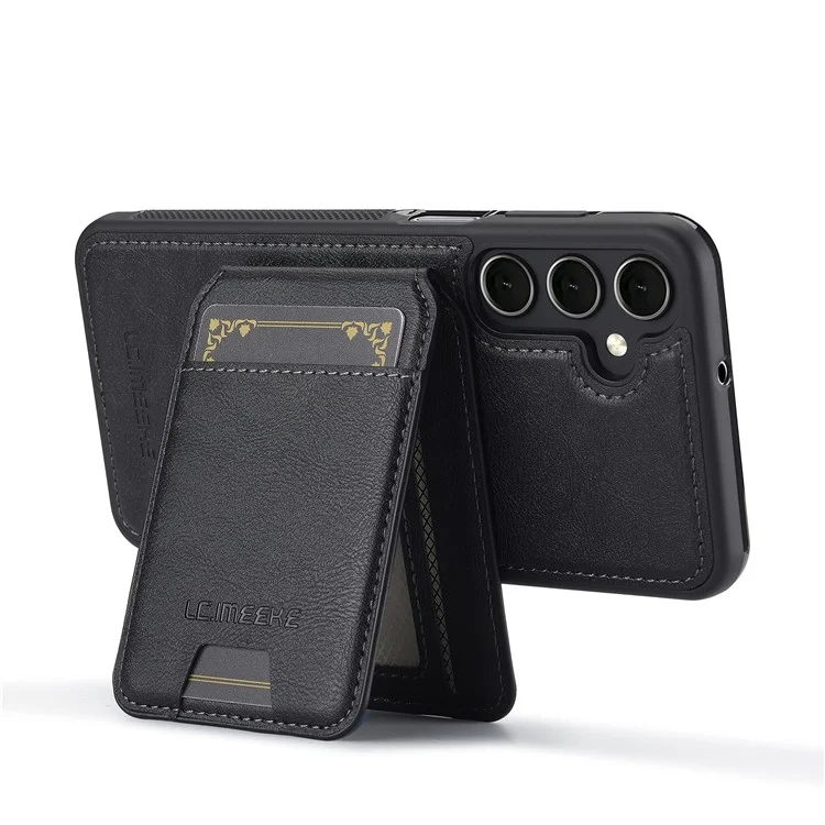 LC.IMEEKE L3 Per Samsung Galaxy S25+ Custodia Magnetica Portacarte Staccabile Pelle + TPU Cover Mobile - Nero
