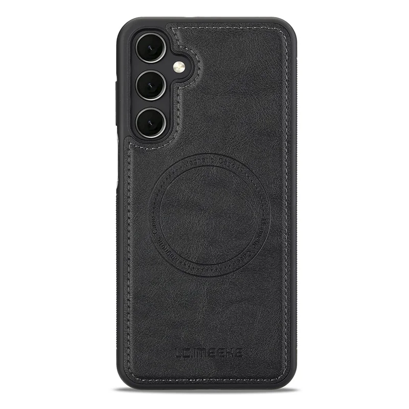 LC.IMEEKE For Samsung Galaxy S25+ Magnetic Magnetic Case Leather TPU Back Cover - Black