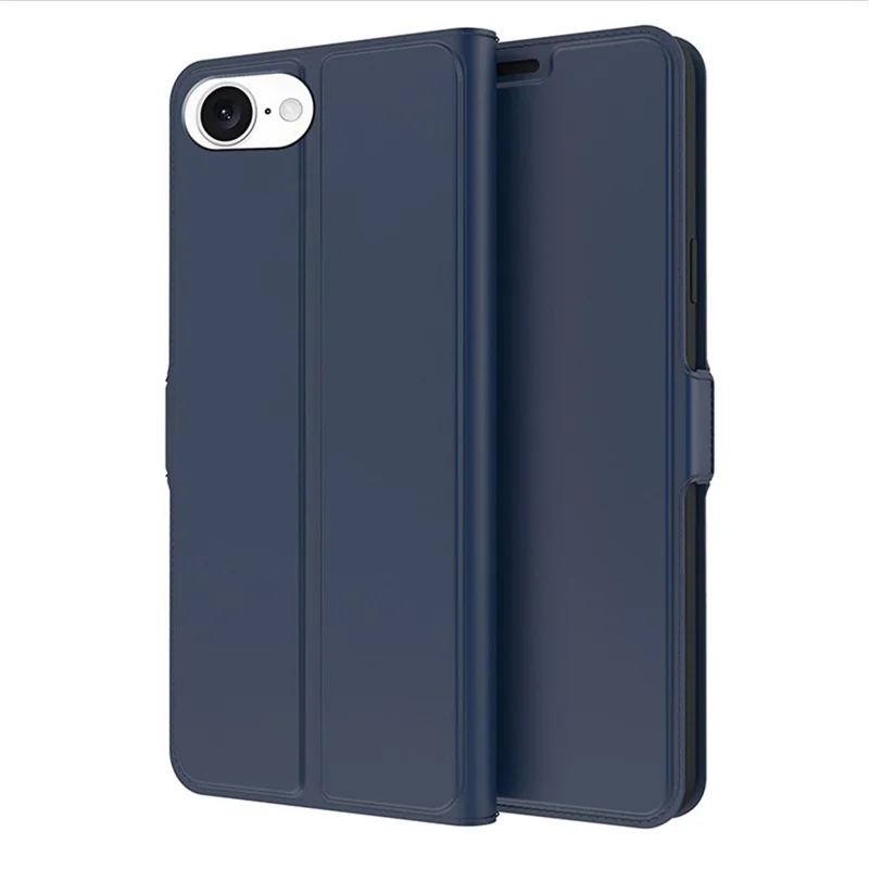 For iPhone 16e Case Shockproof TPU Inner Shell Leather Phone Cover Card Slot - Blue