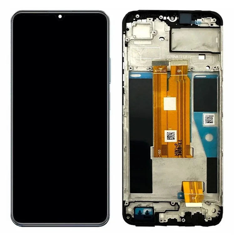 Para Realme C61 4G Pantalla LCD y Conjunto de digitalizador + Marco Pieza de Repuesto Grado B (Sin Logotipo)