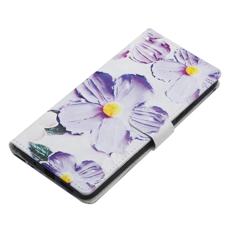 For Xiaomi Redmi Note 13 Pro+ 5G Case Pattern Printing Wallet Stand Flip Leather Phone Cover - Purple Flower
