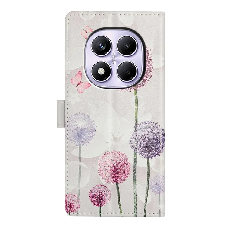 Per Xiaomi Redmi Note 14 Pro 5G / 14 Pro+ 5G Cover a Portafoglio in Pelle PU con Supporto e Chiusura a Libro - Motivo Tarassaco