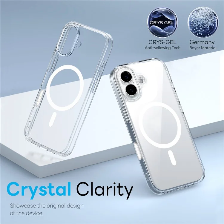 NORTHJO For iPhone 16 Plus Magnetic Case PC + TPU Phone Cover Set with Front Screen Protector + Lens Film