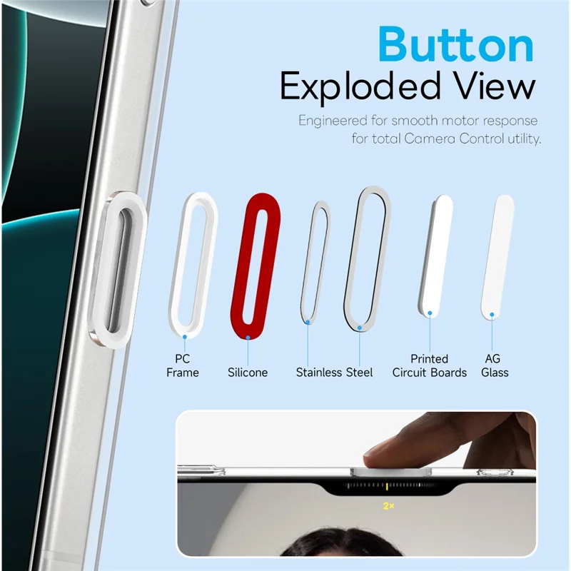 NORTHJO For iPhone 16 Pro Max Magnetic Case PC + TPU Phone Cover Set with Front Screen Protector + Lens Film