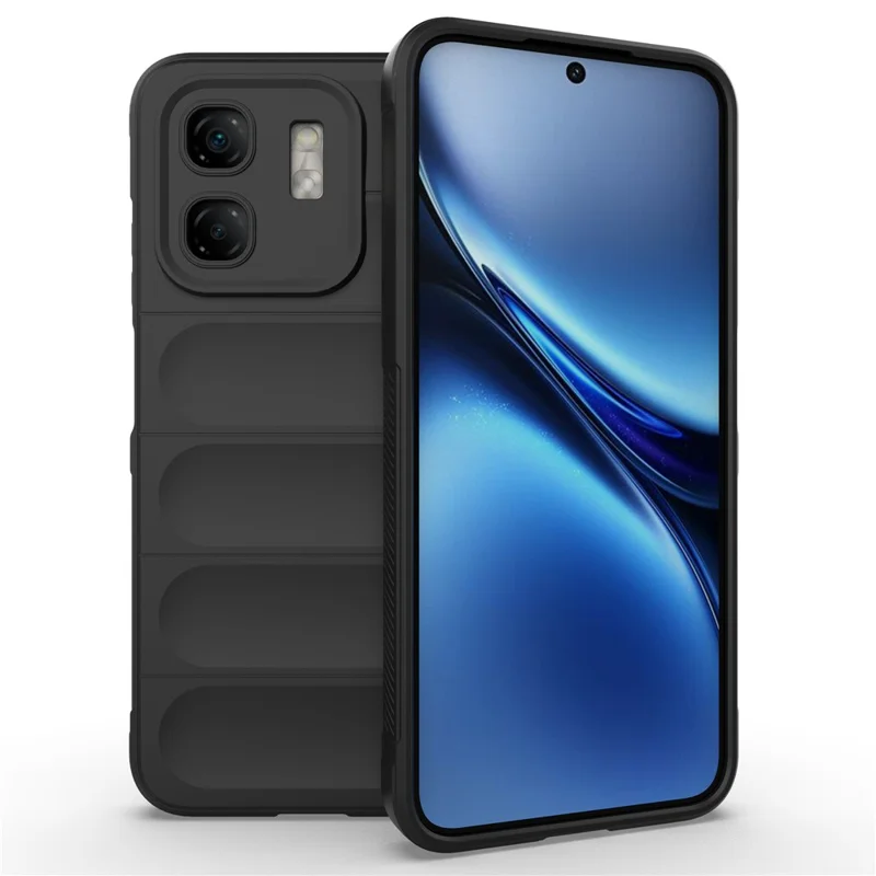 For Infinix Hot 50i 4G Case Anti-Drop Soft TPU Rugged Phone Back Cover - Black