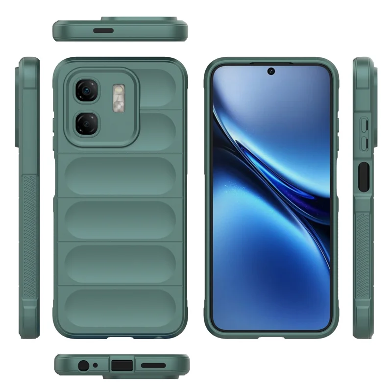 For Infinix Hot 50i 4G Case Anti-Drop Soft TPU Rugged Phone Back Cover - Green