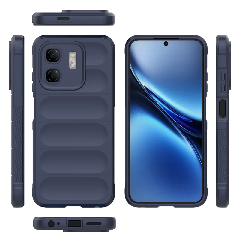 For Infinix Hot 50i 4G Case Anti-Drop Soft TPU Rugged Phone Back Cover - Dark Blue