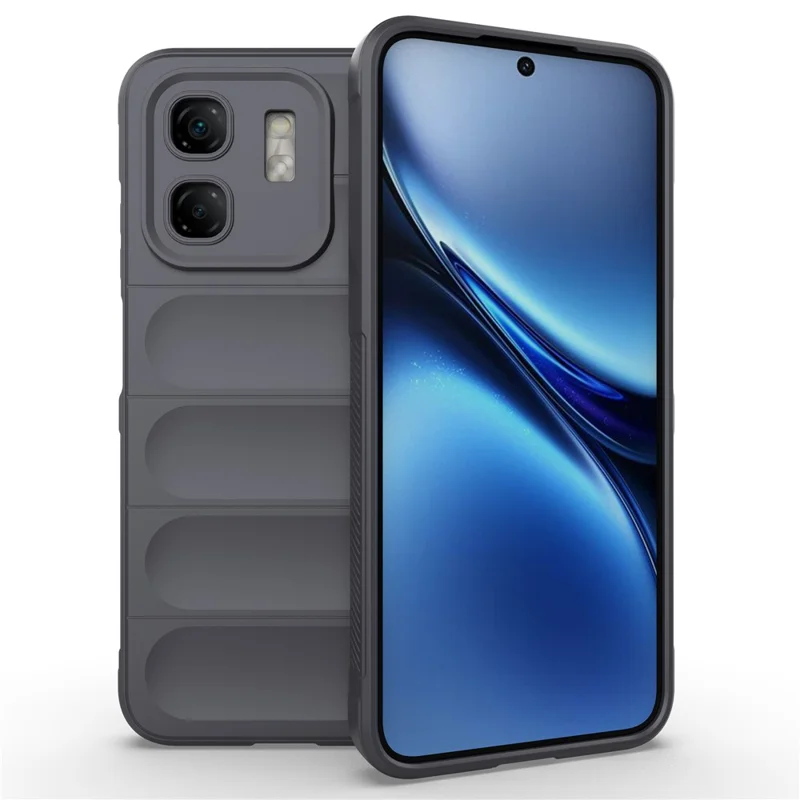 For Infinix Hot 50i 4G Case Anti-Drop Soft TPU Rugged Phone Back Cover - Dark Grey