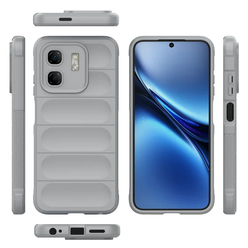 For Infinix Hot 50i 4G Case Anti-Drop Soft TPU Rugged Phone Back Cover - Light Grey