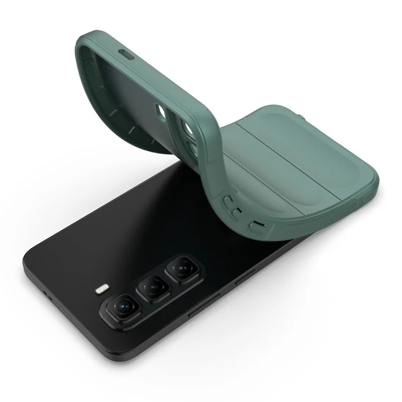 For Infinix Hot 50 Pro 4G Case Anti-Drop Soft TPU Rugged Phone Back Cover - Green