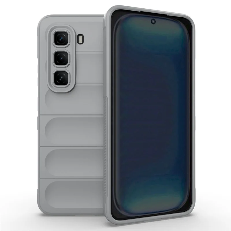 For Infinix Hot 50 Pro 4G Case Anti-Drop Soft TPU Rugged Phone Back Cover - Light Grey