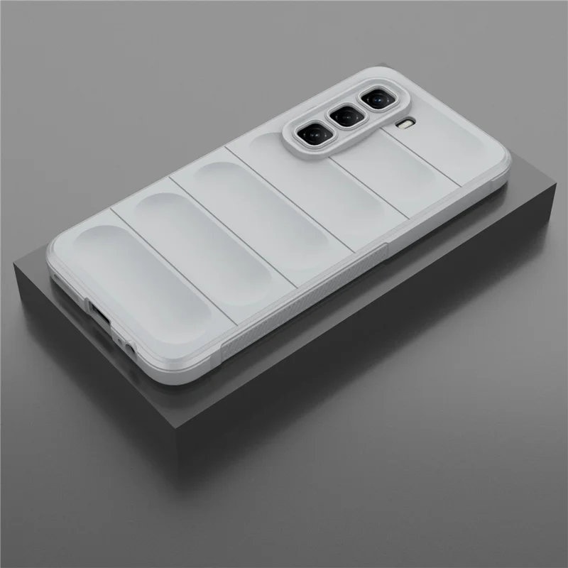 For Infinix Hot 50 Pro 4G Case Anti-Drop Soft TPU Rugged Phone Back Cover - Light Grey