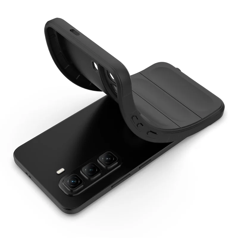 For Infinix Hot 50 Pro 4G Case Anti-Drop Soft TPU Rugged Phone Back Cover - Light Grey