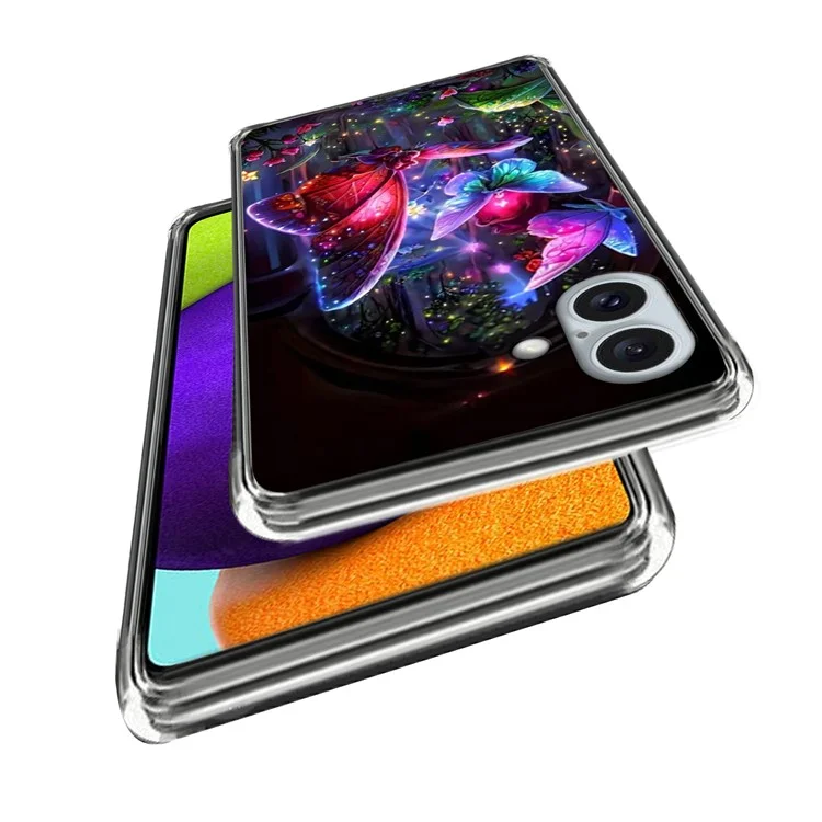 Funda para iPhone 16 con Patrón IMD Impreso, Antigolpes, de TPU - Mariposa Soñadora