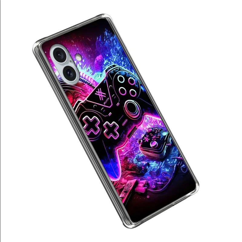 For iPhone 16 Case IMD Pattern Printed Shockproof TPU Phone Cover - Game Controller