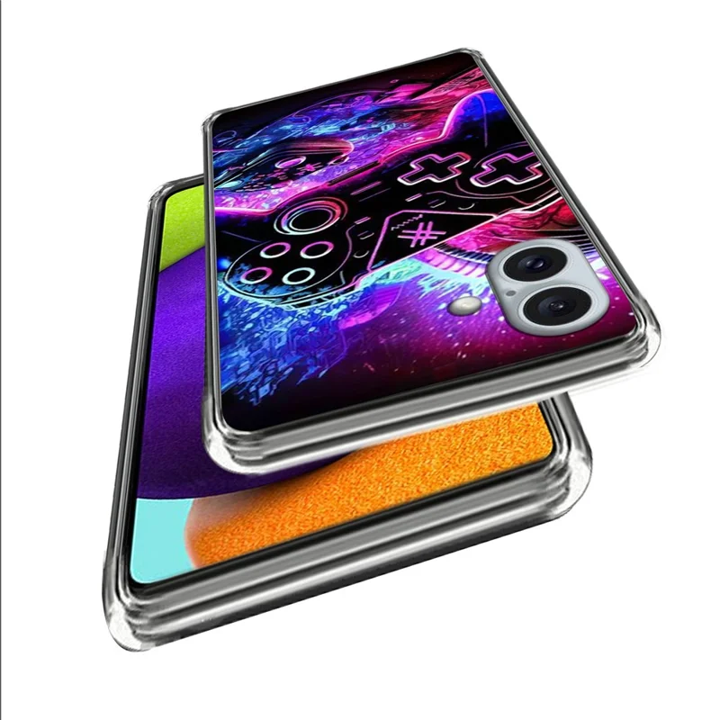 For iPhone 16 Case IMD Pattern Printed Shockproof TPU Phone Cover - Game Controller