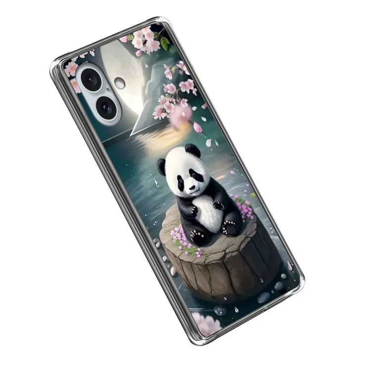 Cover per iPhone 16 Plus con Stampa IMD Antiurto in TPU - Panda