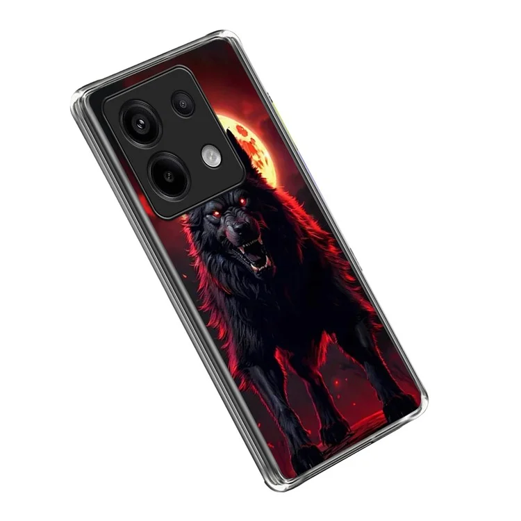 Funda para Xiaomi Redmi Note 13 Pro 5G / Poco X6 5G con Diseño Impreso en IMD, Antigolpes, Cubierta para Teléfono - Lobo Negro
