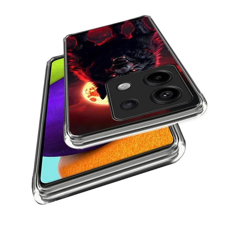 Funda para Xiaomi Redmi Note 13 Pro 5G / Poco X6 5G con Diseño Impreso en IMD, Antigolpes, Cubierta para Teléfono - Lobo Negro