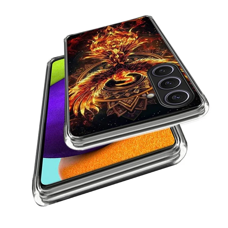 For Samsung Galaxy S25+ Case IMD Pattern Printed Shockproof TPU Phone Cover - Phoenix