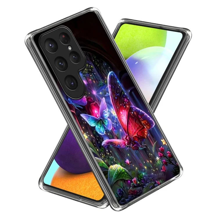Für Samsung Galaxy S25 Ultra Hülle IMD Muster Bedruckt Stoßfeste TPU Handyhülle - Traumschmetterling