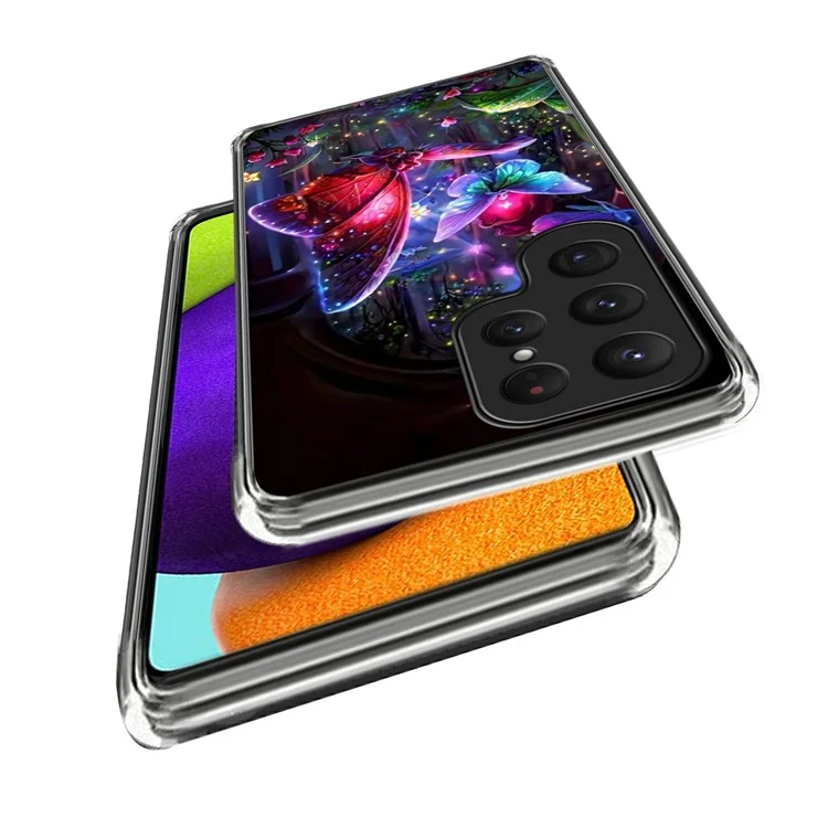 Für Samsung Galaxy S25 Ultra Hülle IMD Muster Bedruckt Stoßfeste TPU Handyhülle - Traumschmetterling