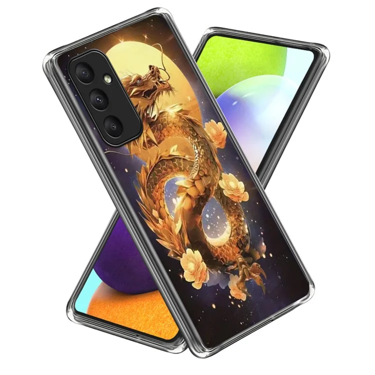 For Samsung Galaxy A26 5G Case IMD Pattern Printed Shockproof TPU Phone Cover - Golden Dragon