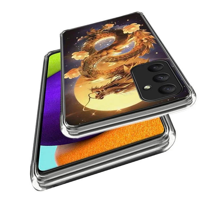 For Samsung Galaxy A26 5G Case IMD Pattern Printed Shockproof TPU Phone Cover - Golden Dragon