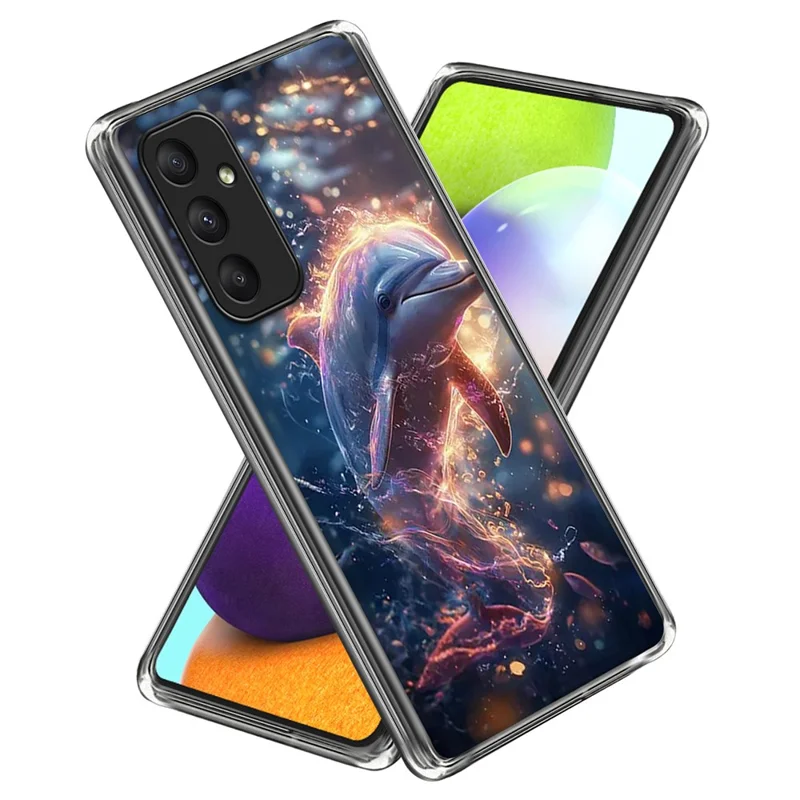 For Samsung Galaxy A35 5G Case IMD Pattern Printed Shockproof TPU Phone Cover - Shark