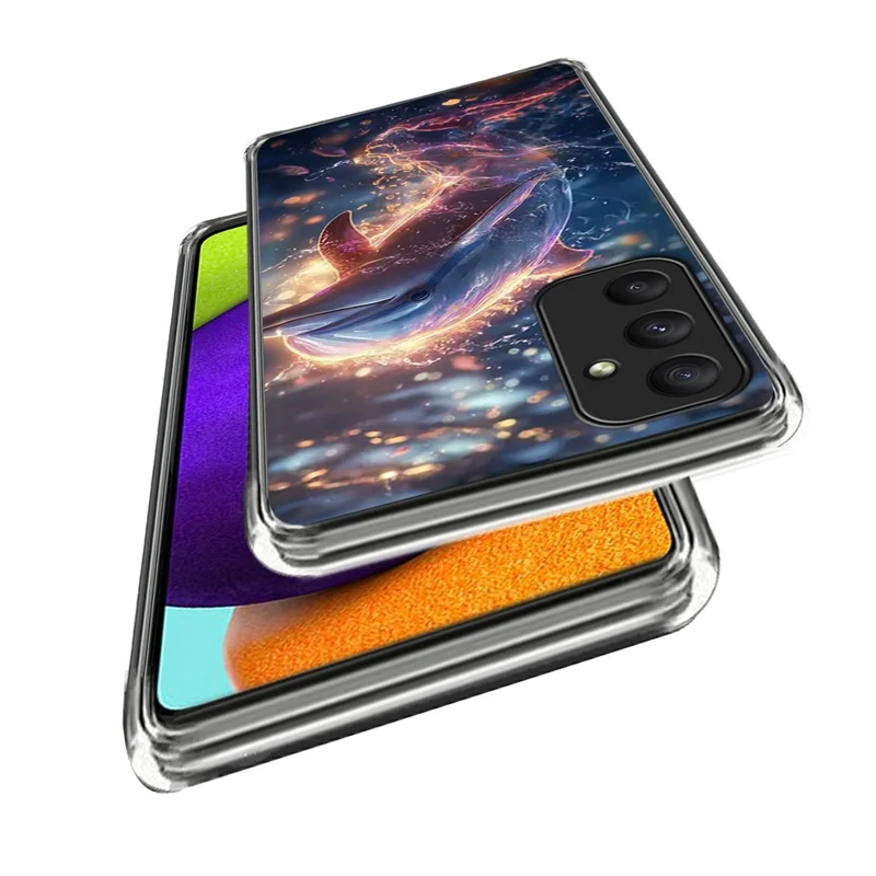 For Samsung Galaxy A35 5G Case IMD Pattern Printed Shockproof TPU Phone Cover - Shark