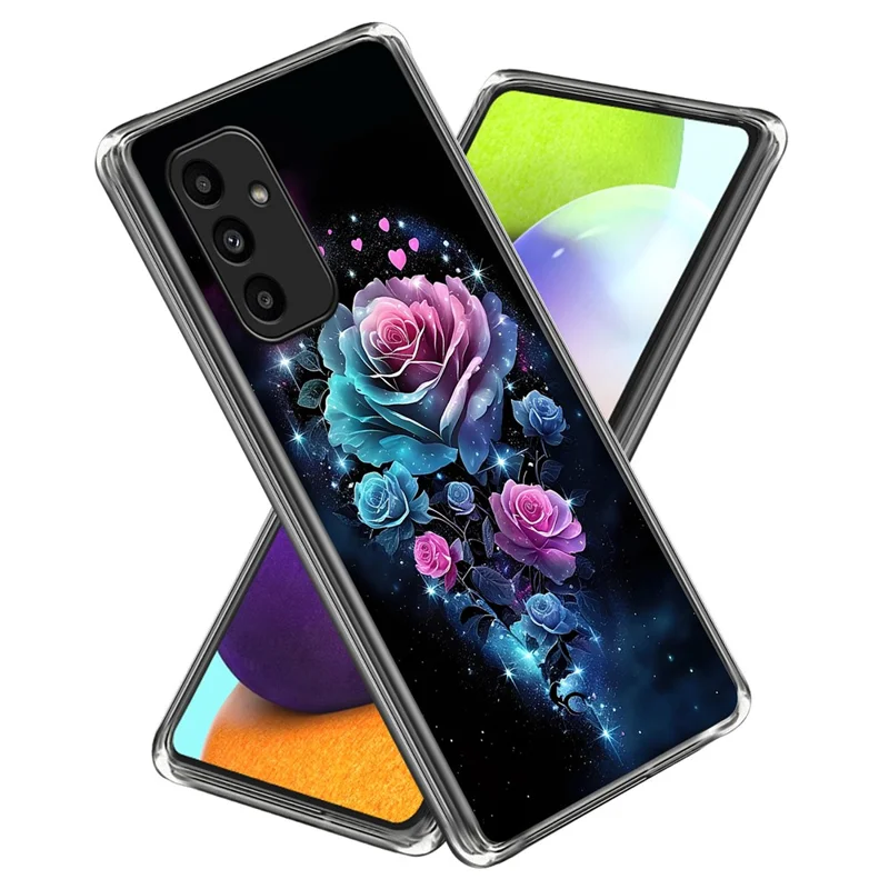 For Samsung Galaxy A15 5G  /  4G Case IMD Pattern Printed Shockproof TPU Phone Cover - Dream Rose