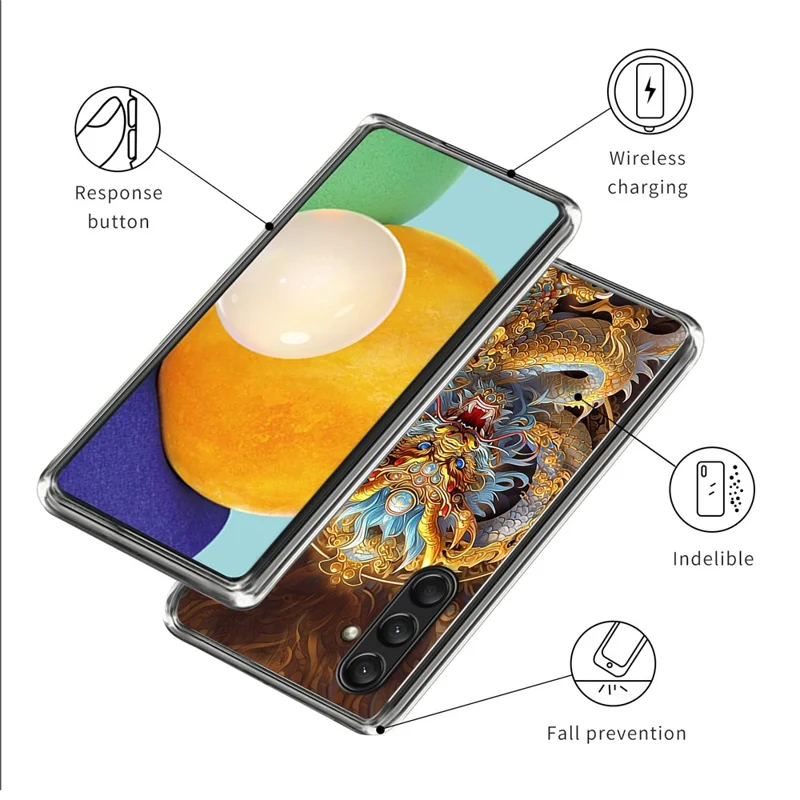 For Samsung Galaxy A26 5G Case Pattern Printed IMD Shockproof TPU Phone Cover - Loong