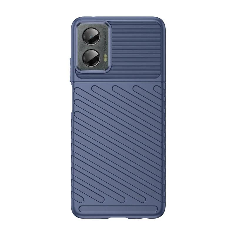 For Motorola Moto G 5G (2024) Case Twill Texture TPU Shockproof Protective Phone Cover - Blue