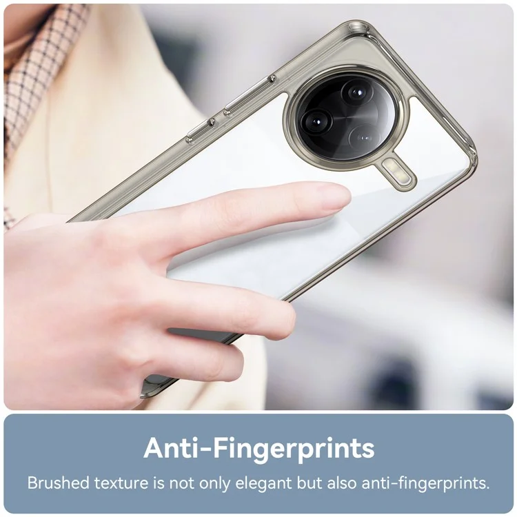 For Xiaomi Poco F7 Ultra 5G / Redmi K80 Pro 5G Case TPU + Acrylic Protective Clear Phone Cover - Transparent Grey