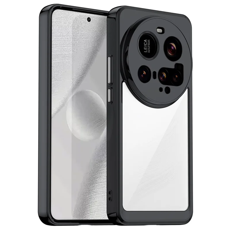 For Xiaomi 15 Ultra Case TPU + Acrylic Protective Clear Phone Cover - Black