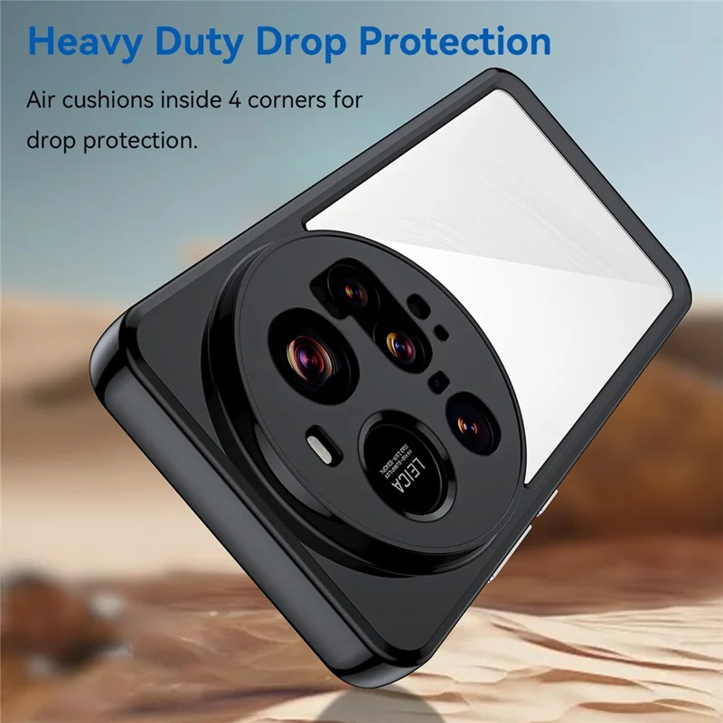 For Xiaomi 15 Ultra Case TPU + Acrylic Protective Clear Phone Cover - Black