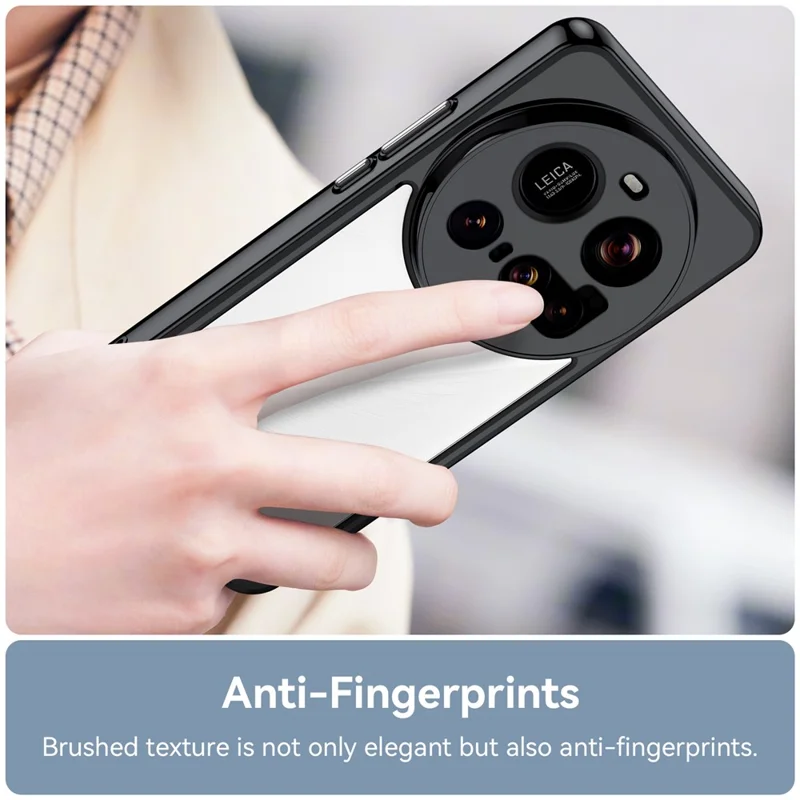 For Xiaomi 15 Ultra Case TPU + Acrylic Protective Clear Phone Cover - Black