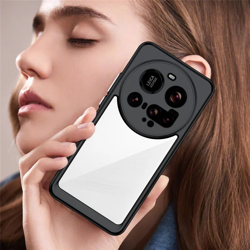 For Xiaomi 15 Ultra Case TPU + Acrylic Protective Clear Phone Cover - Black