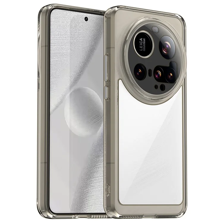Чехол для Xiaomi 15 Ultra из ТПУ и акрила с прозрачной защитой - Прозрачно-серый