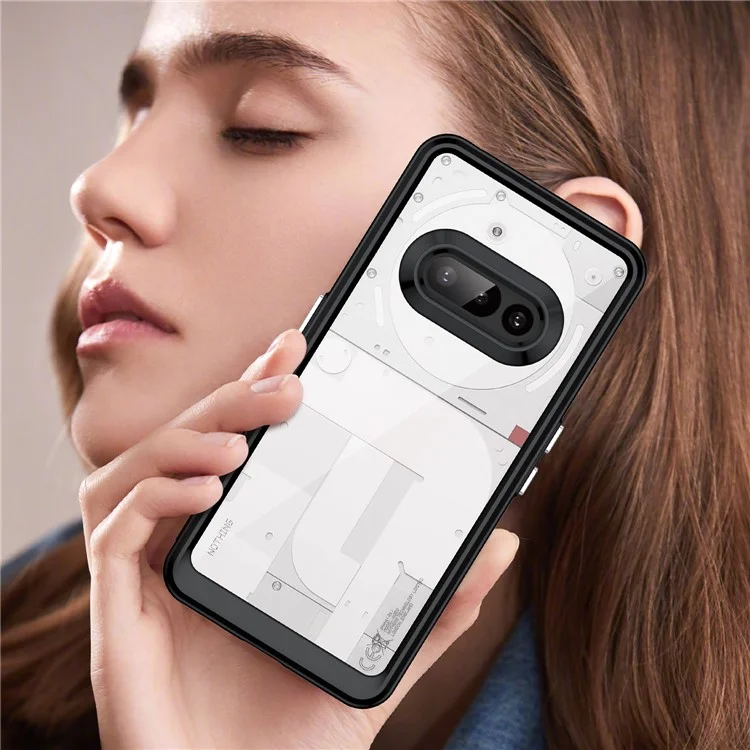 For Nothing Phone (3a) Case TPU + Acrylic Protective Clear Phone Cover - Black