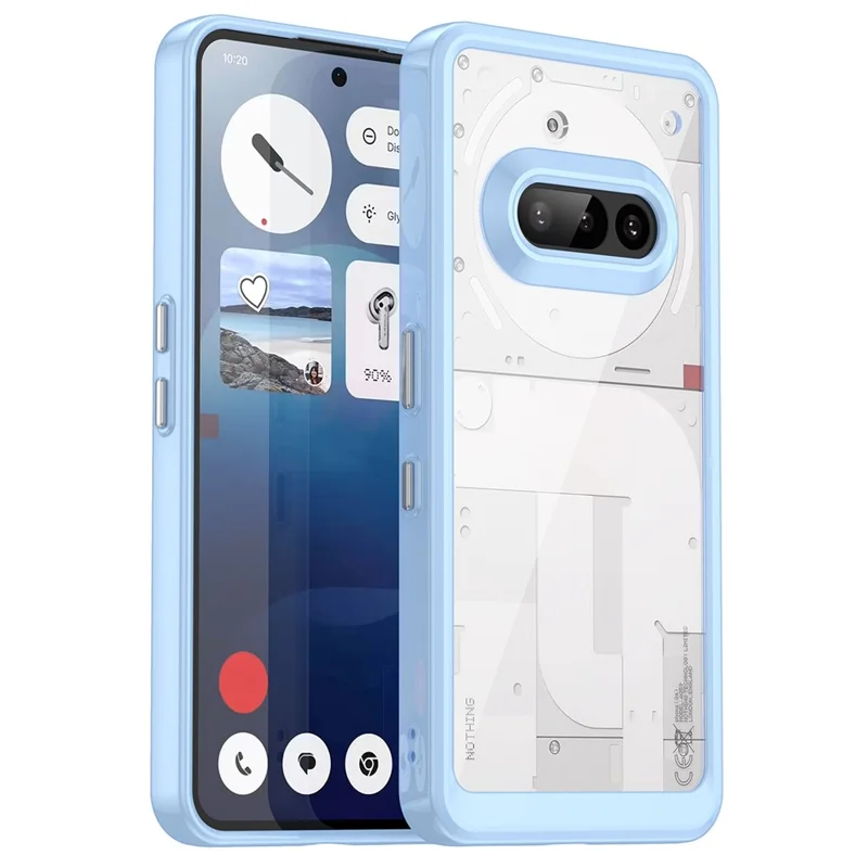 For Nothing Phone (3a) Case TPU + Acrylic Protective Clear Phone Cover - Blue