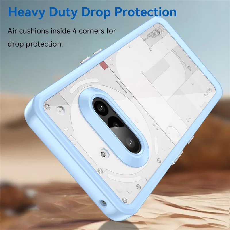 For Nothing Phone (3a) Case TPU + Acrylic Protective Clear Phone Cover - Blue